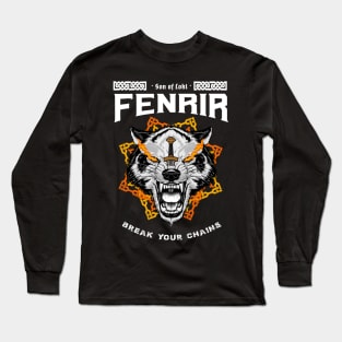 Sons of Loki: Fenrir the unchained-Norse mythology design Long Sleeve T-Shirt